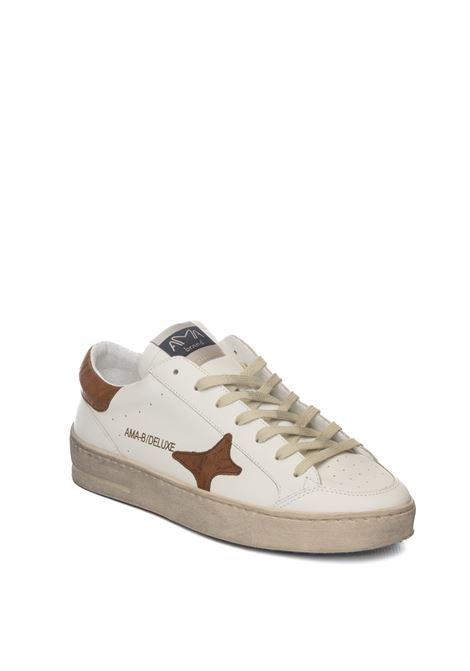 Sneaker slam 4067 bianco/cuoio AMA BRAND DELUXE | 4067SLAM-BIA/CUOIO